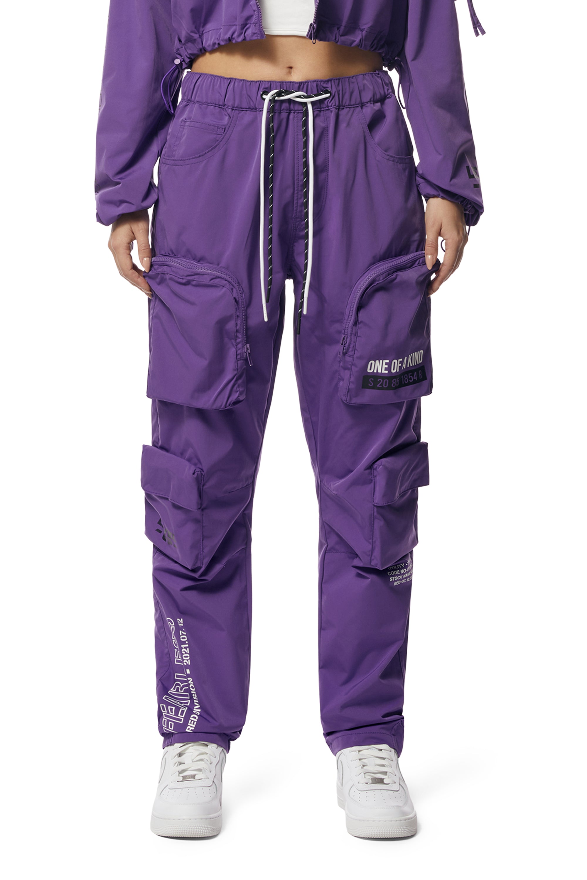 Windbreaker Relaxed Slouch Cargo Pants - Concord