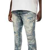 Smoke Rise Big and Tall Big And Tall - Lightning Effect Jeans - Clyde Blue