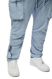 Big and Tall - Utility Windbreaker Pants - Pale Blue