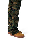 High Rise Stacked Utility Pants - Wood Camo