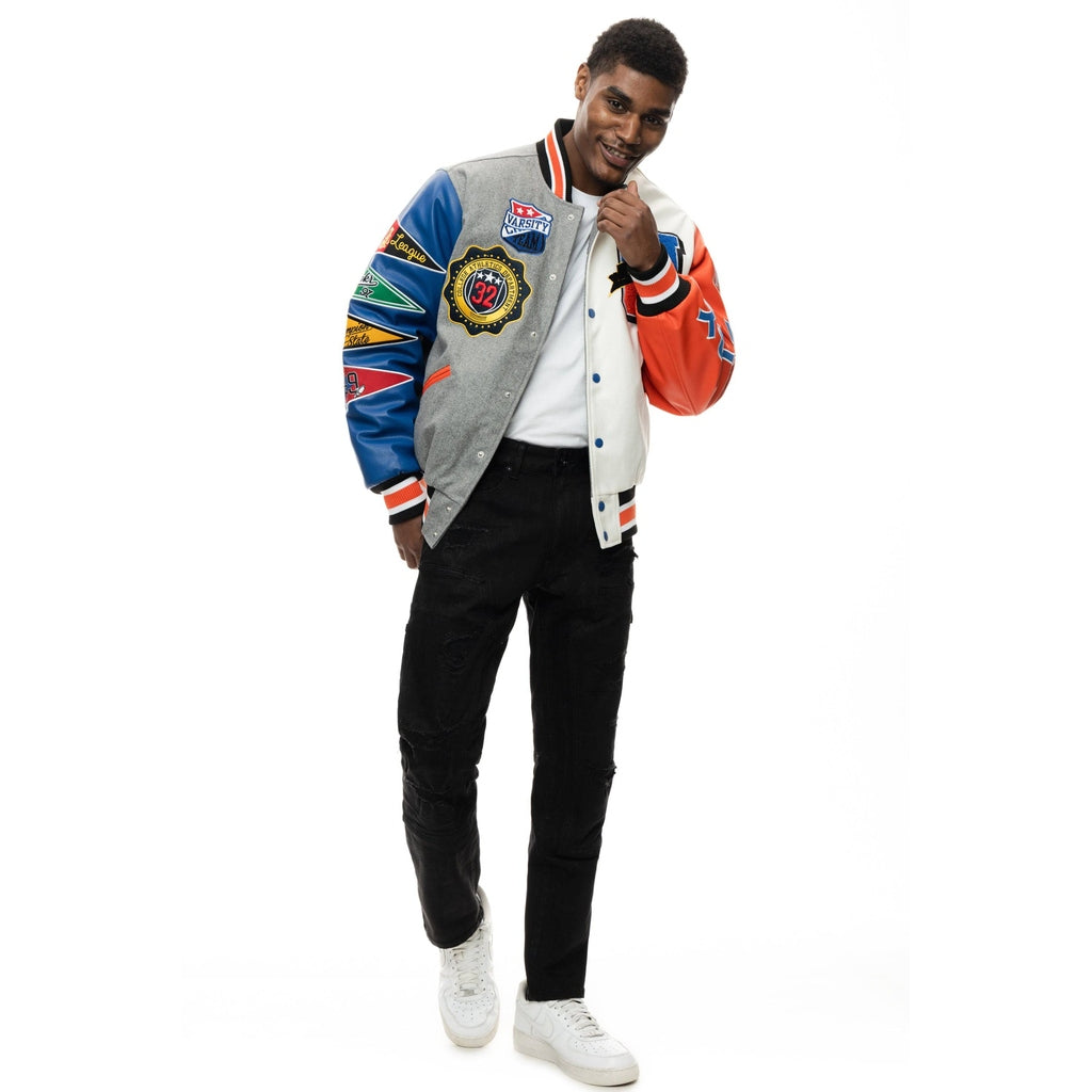 Smoke Rise All Star Varsity Jacket - Royal White