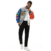 Smoke Rise All Star Varsity Jacket - Royal White