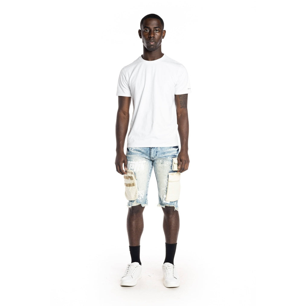 Smoke Rise Big and Tall Big and Tall - Utility Fashion Jean Shorts - Harvey Blue