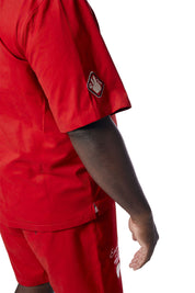 Big and Tall - Fashion Military Windbreaker Shirt - Red