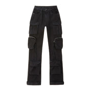 Smoke Rise RED Pigment Dyed Utility Twill Pants - Black