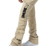 Smoke Rise RED High Rise Utility Stacked Twill Pants - Cappuccino