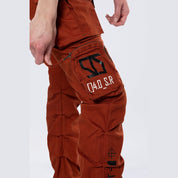 Smoke Rise RED High Rise Stacked Utility Twill Pants - Picante