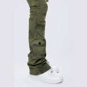 Smoke Rise RED Stacked Pigment Dyed Twill Pants - Clover Green