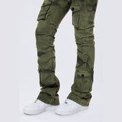 Smoke Rise RED Stacked Pigment Dyed Twill Pants - Clover Green