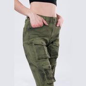 Smoke Rise RED Stacked Pigment Dyed Twill Pants - Clover Green