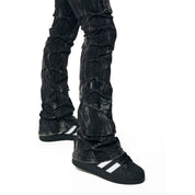 Smoke Rise RED High Rise Utility Stack Pants - Black Matrix