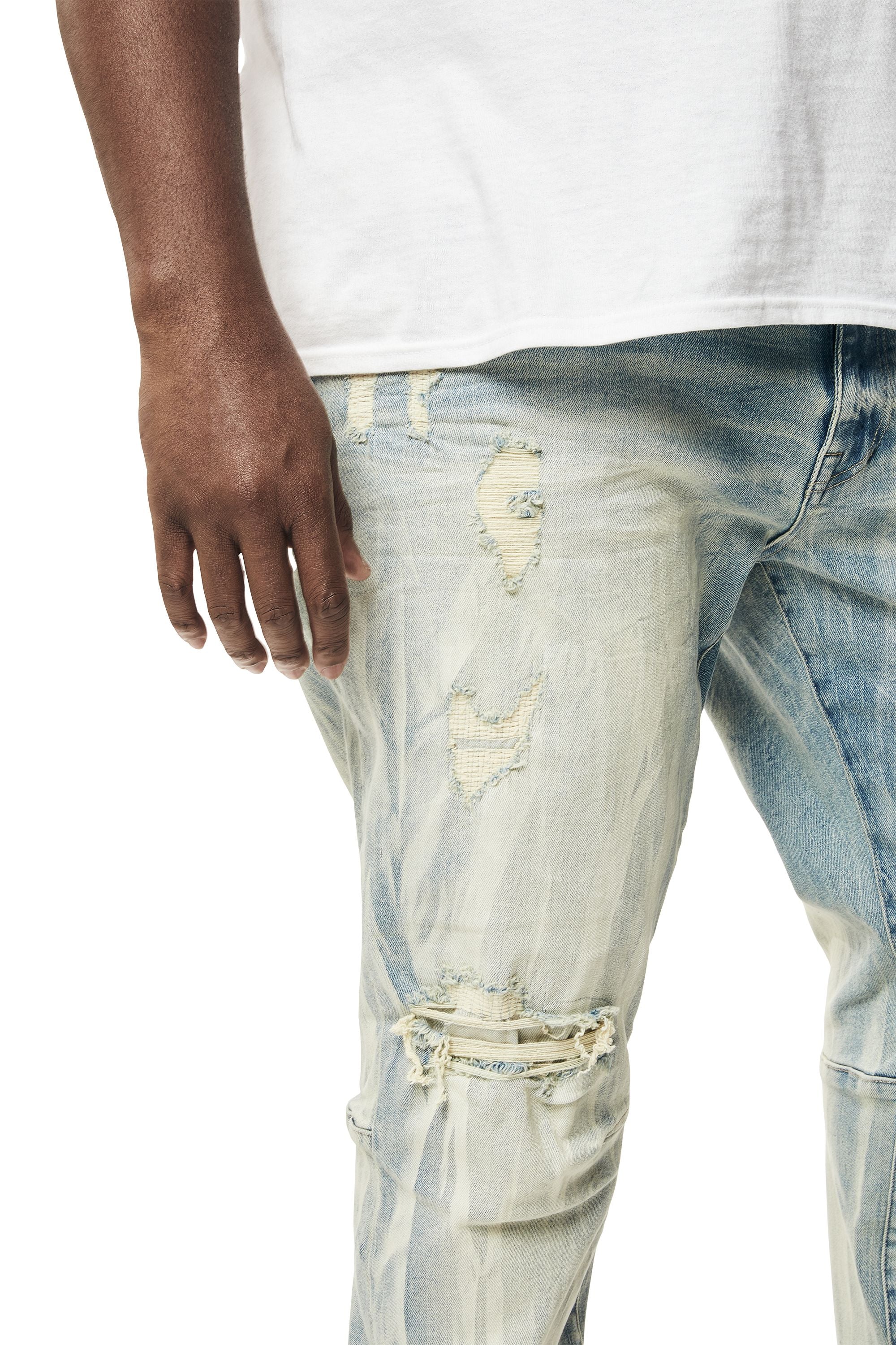 Big and Tall - Rooting Effect Denim Jeans - Seville Blue