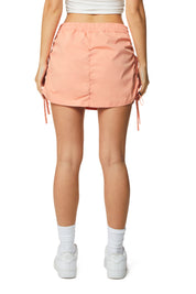 Utility Shirring Mini Skirt - Sand Coral