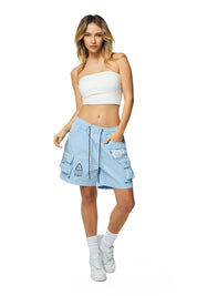 Utility Slouched Shorts - Collegiate Blue