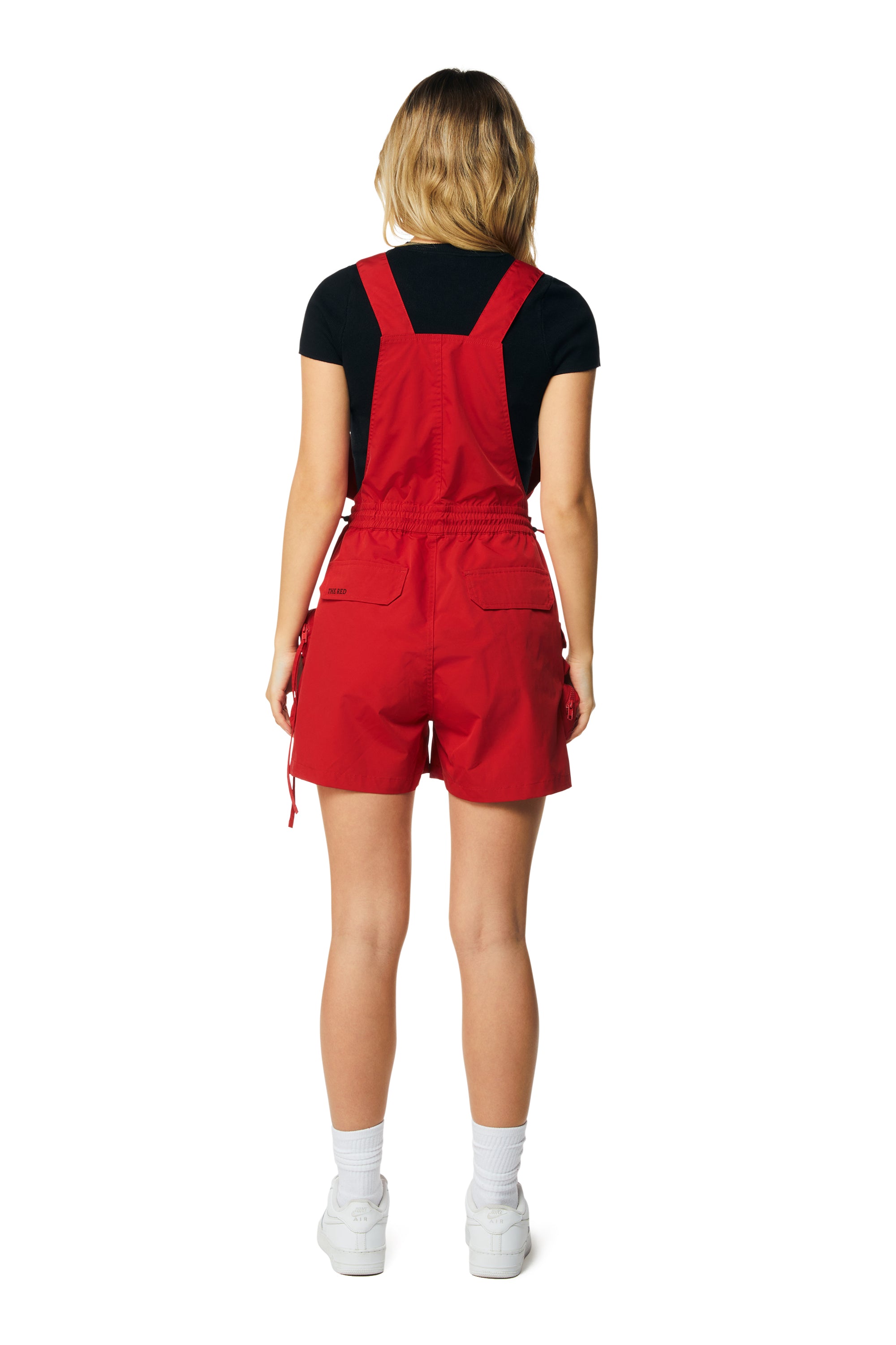 Utility Overall Shorts - True Red