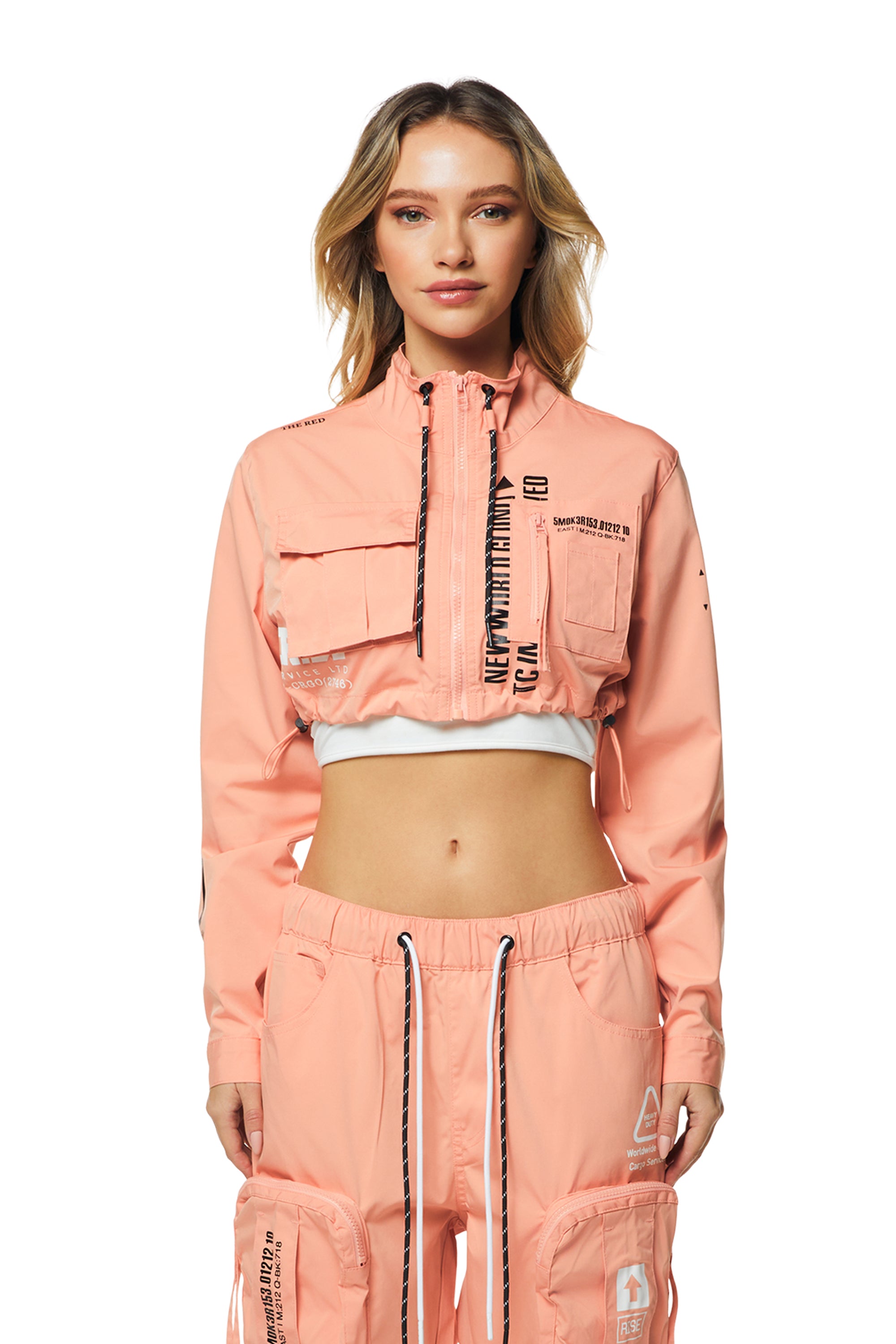 Utility Full Zip Jacket - Sand Coral