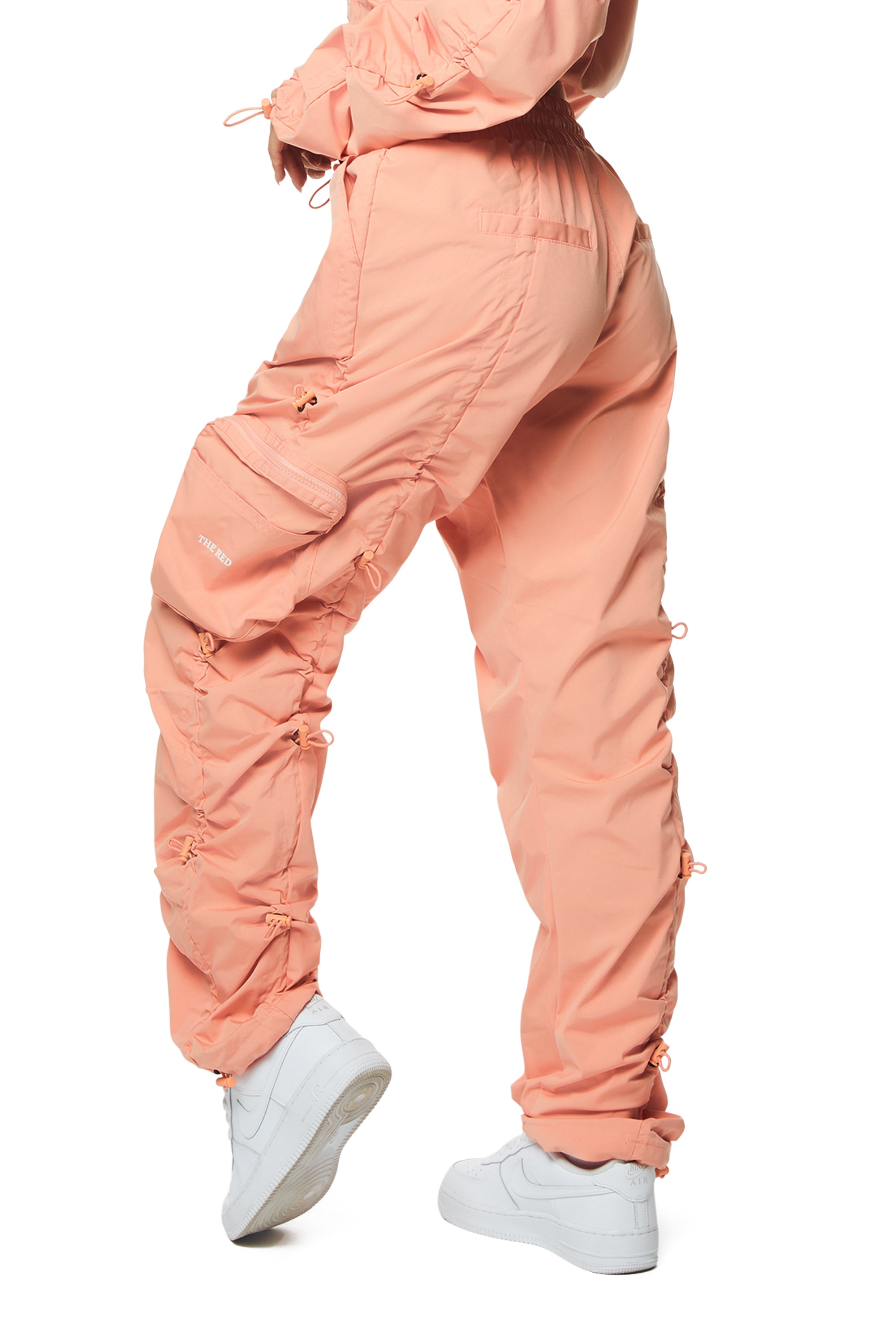 High Rise Multi Bungee Joggers - Sand Coral
