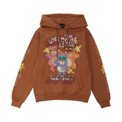 Smoke Rise Fun French Terry Pullover Hoodie - Brown