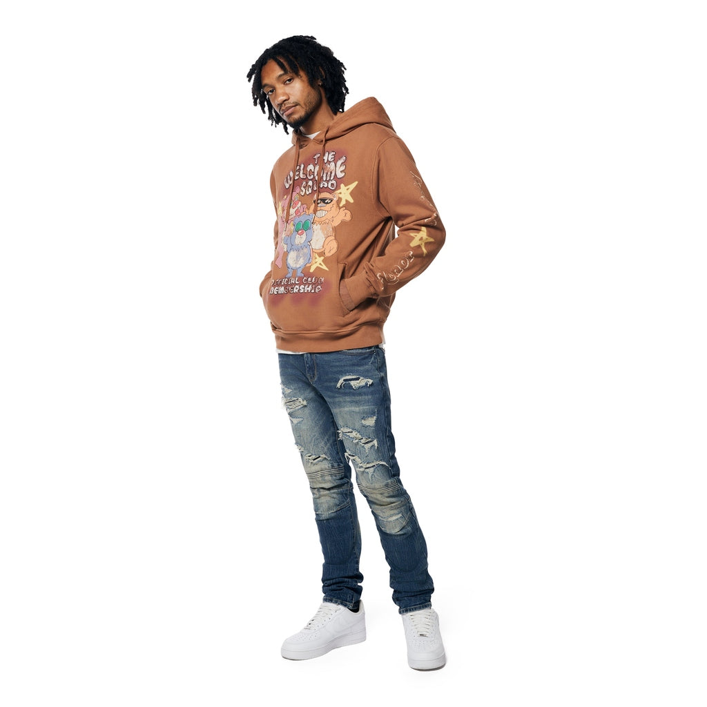 Smoke Rise Fun French Terry Pullover Hoodie - Brown