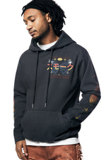 Tour Graphic French Terry Pullover Hoodie - Black