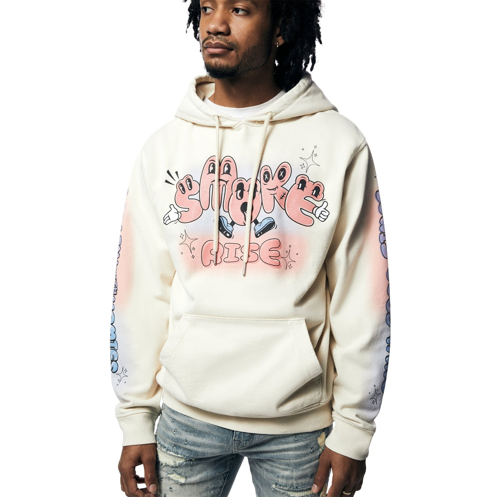 Smoke Rise Fun French Terry Pullover Hoodie - Cream