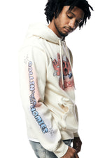 Fun French Terry Pullover Hoodie - Cream