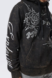 Rhinestone Dystopia Hoodie - Black