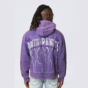 Smoke Rise Dropped Shoulder 2-Fer Dystopian Hoodie - Prism Violet