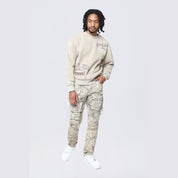 Smoke Rise Graphic Crew Neck Sweatshirt - Khaki