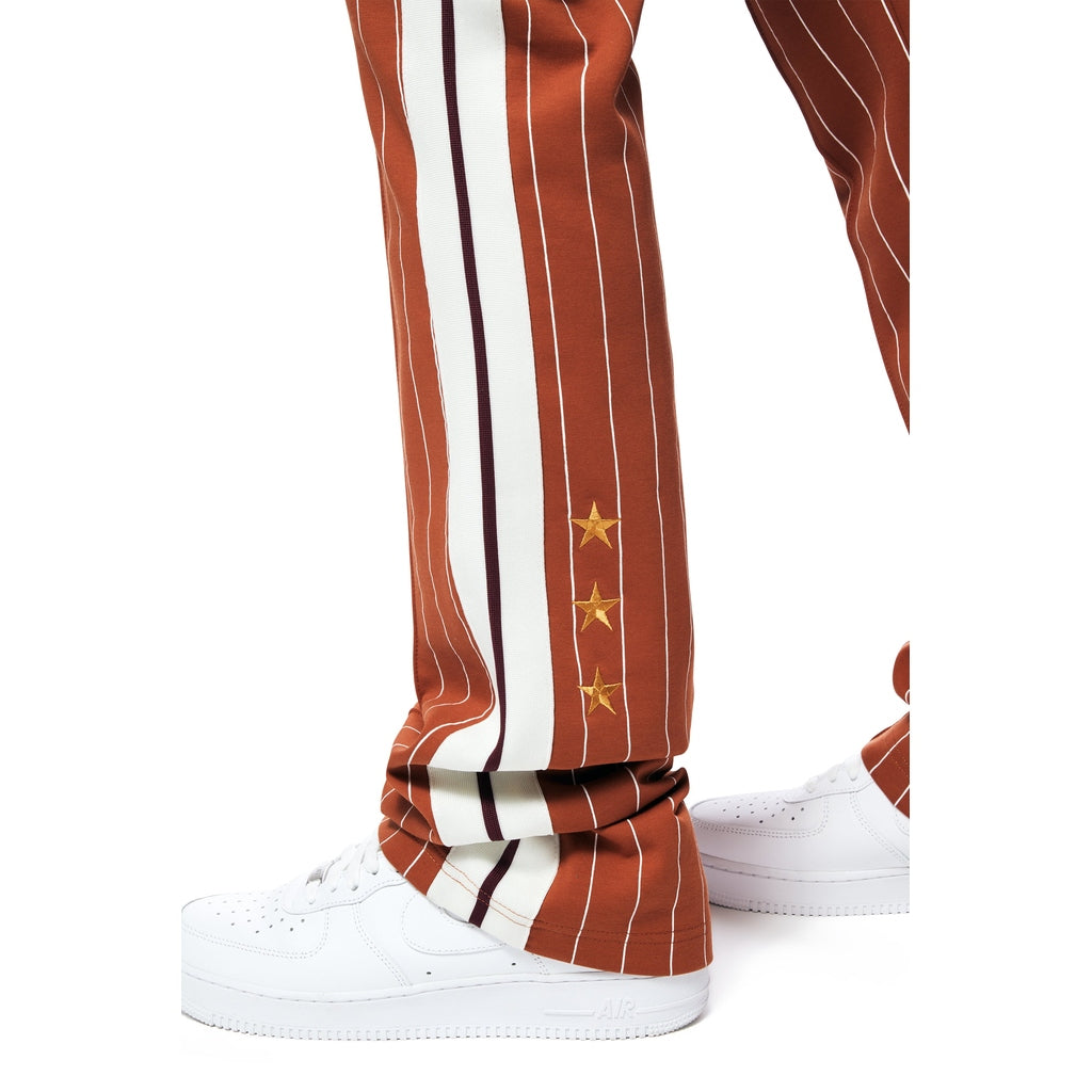 Smoke Rise Pin Striped Varsity Track Pants - Cinnamon