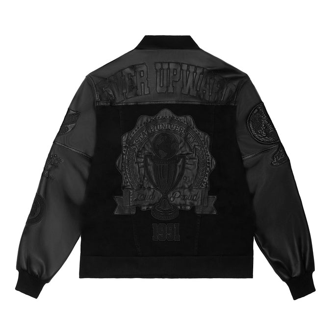 Smoke Rise Jean Varsity Jacket - Black