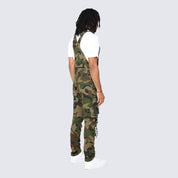 Multi Cargo Fashion Twill Overalls - Wood Camo