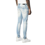 Smoke Rise Rip & Repaired Denim Jeans - Lowell Blue