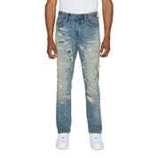 Smoke Rise Heavy Distressed Jeans - Lisbon Blue