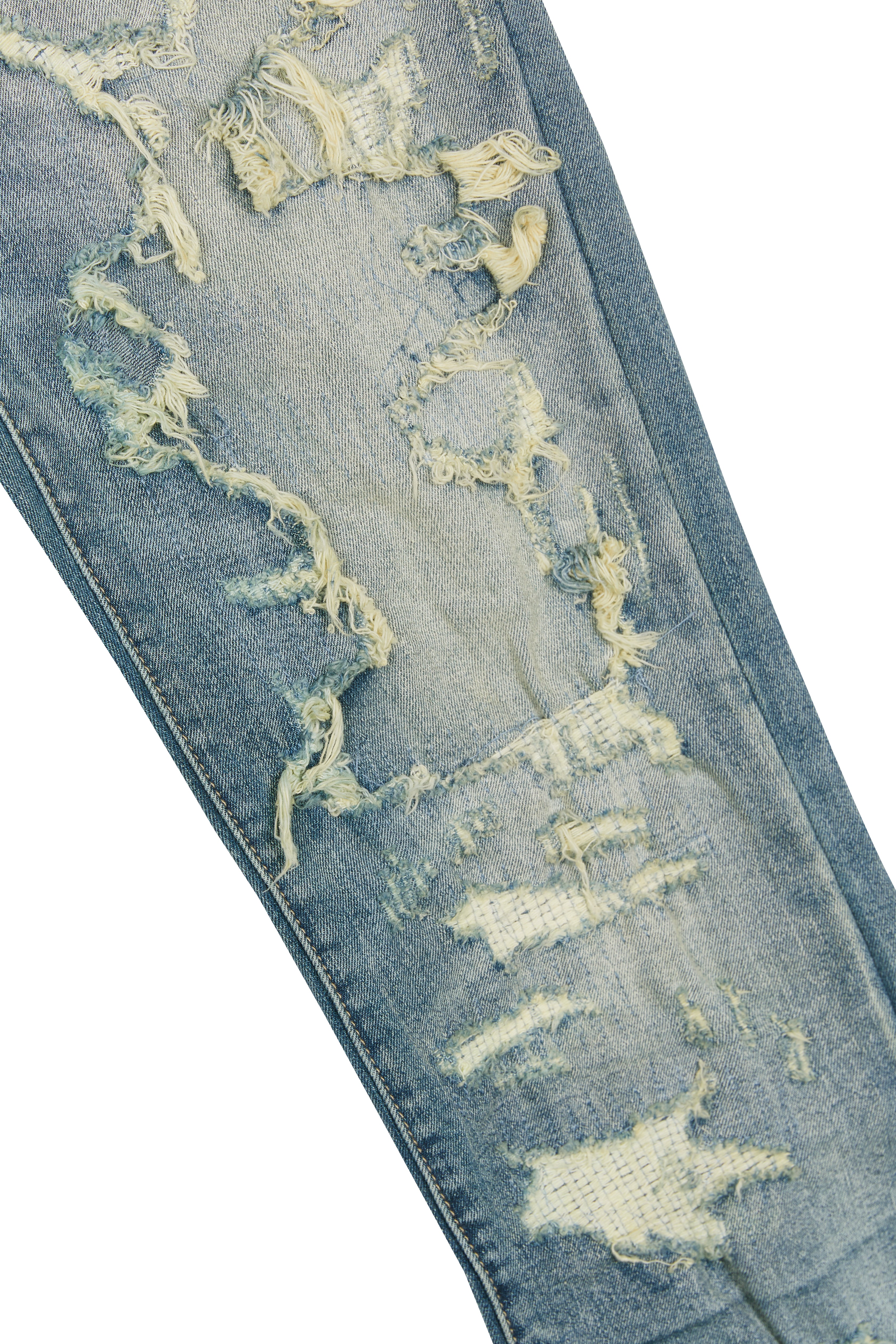 Heavy Distressed Jeans - Lisbon Blue