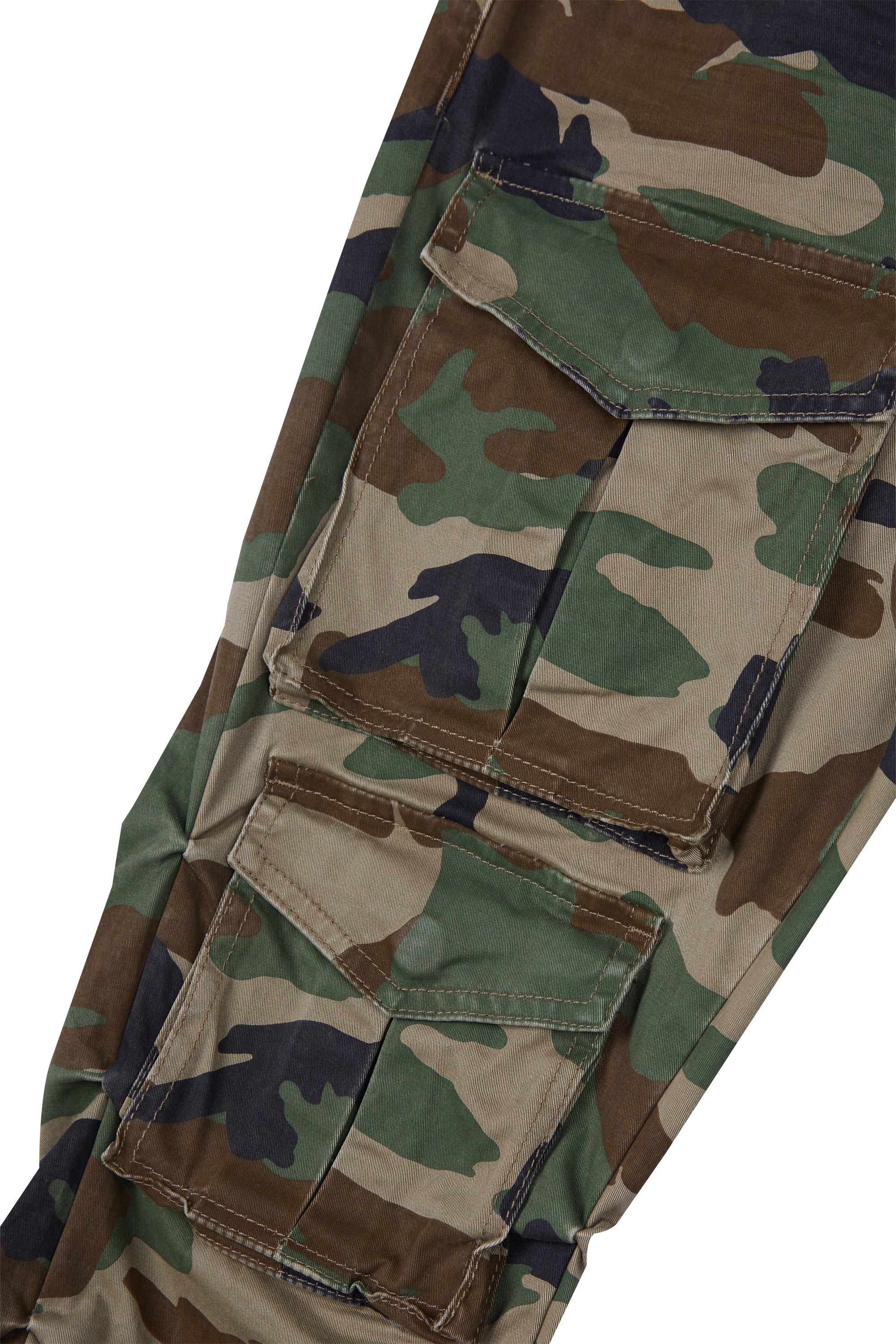 Stacked Utility Twill Pants - Wood Camo