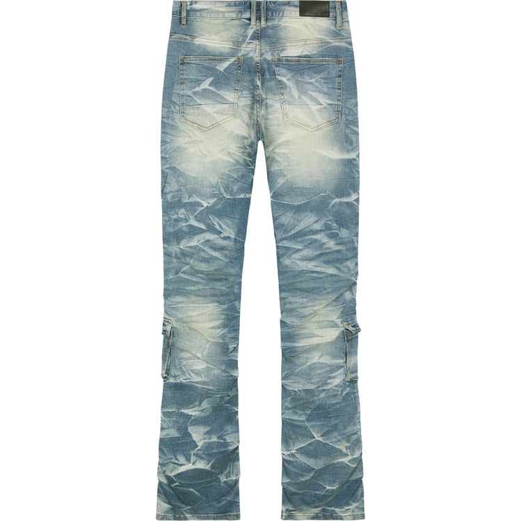 Smoke Rise Stacked Utility Denim Jeans - Clyde Blue