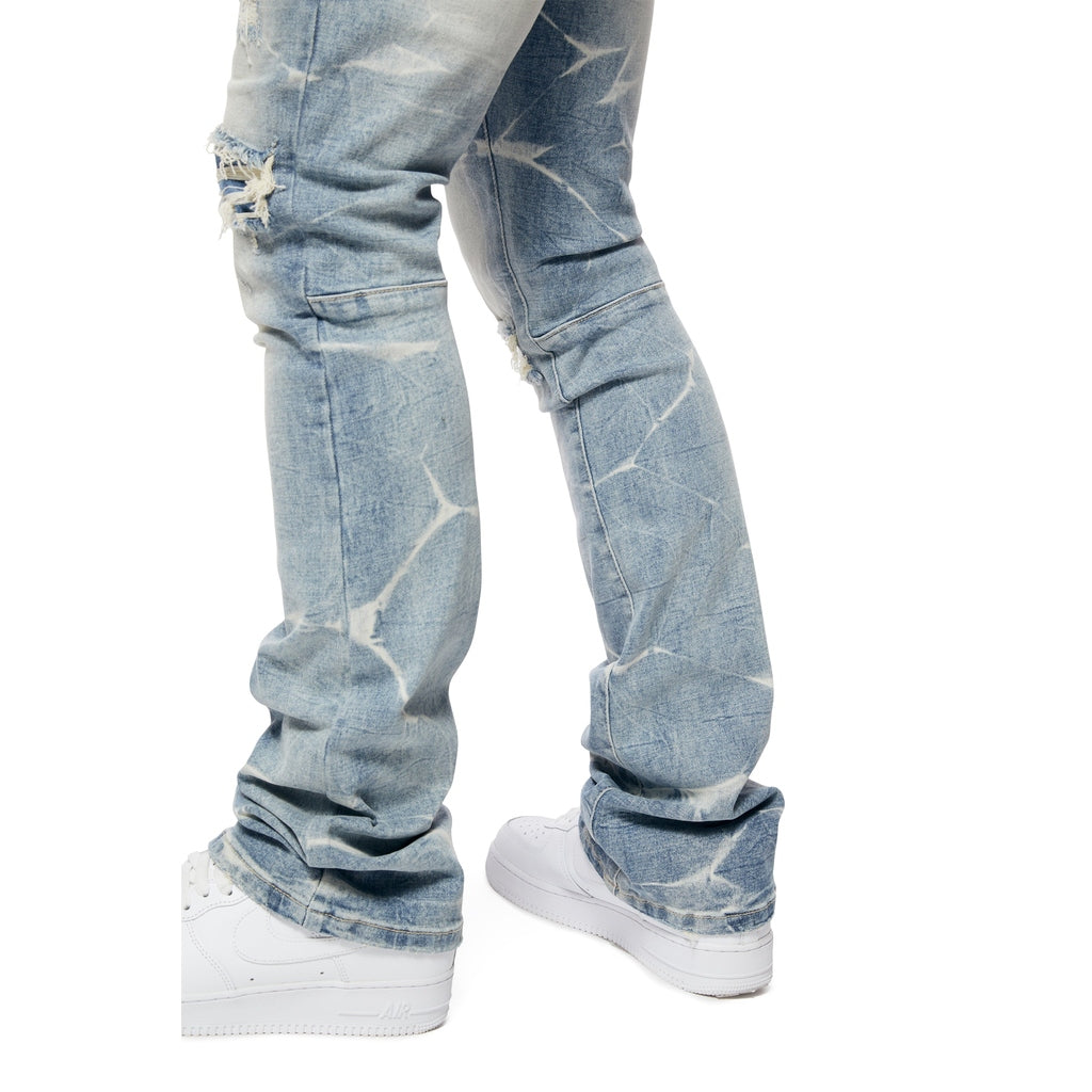 Smoke Rise Essential Stacked Denim Jeans - Bergen Blue