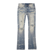 Smoke Rise Essential Stacked Denim Jeans - Bergen Blue