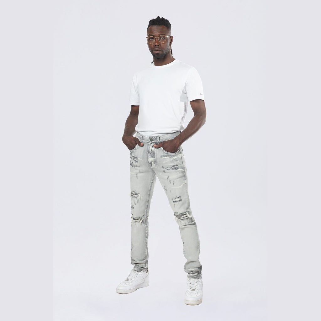 Smoke Rise Slim Vintage Washed Jeans - Breezy Grey