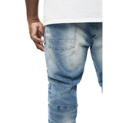 Smoke Rise Big and Tall Big and Tall - Wave Effect Denim Jeans - Clairmont Blue