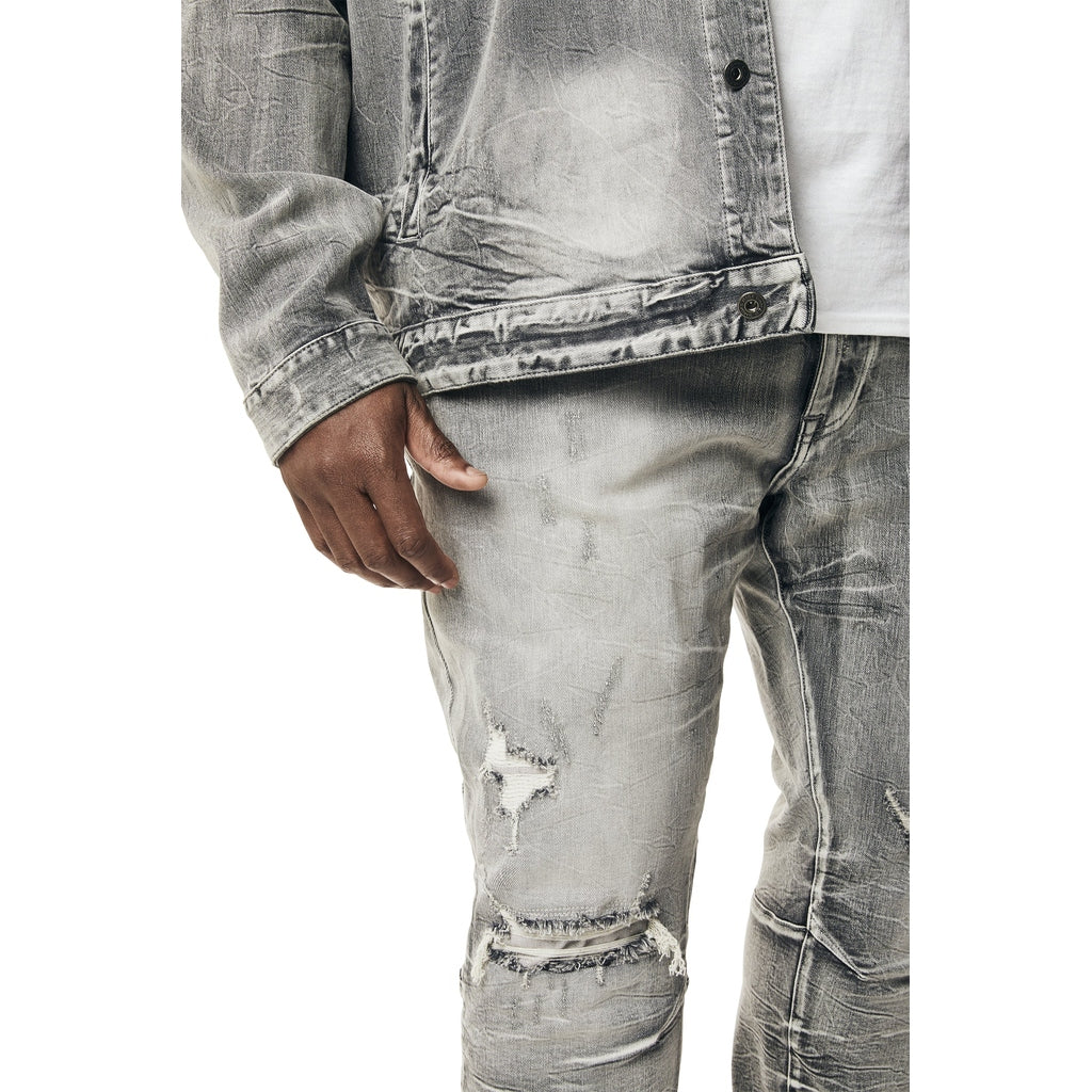 Smoke Rise Big and Tall Big and Tall - Wave Effect Denim Jeans - Union Grey