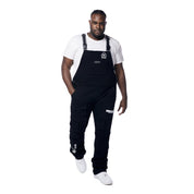 Smoke Rise Big and Tall Big and Tall - Utility Heavy Washed Denim Overalls - Jet Black