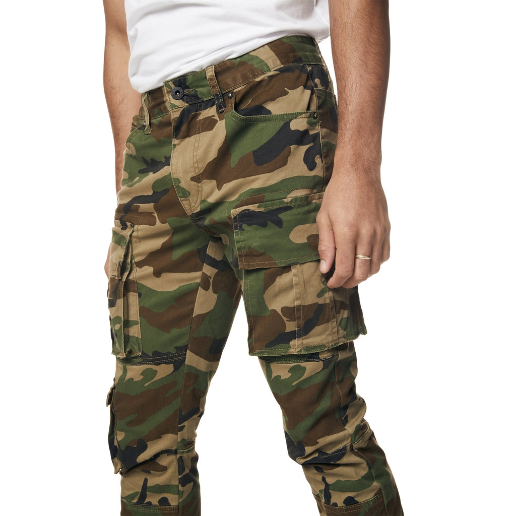 Smoke Rise Utility Multi Pocket Stacked Twill Pants - Wood Camo