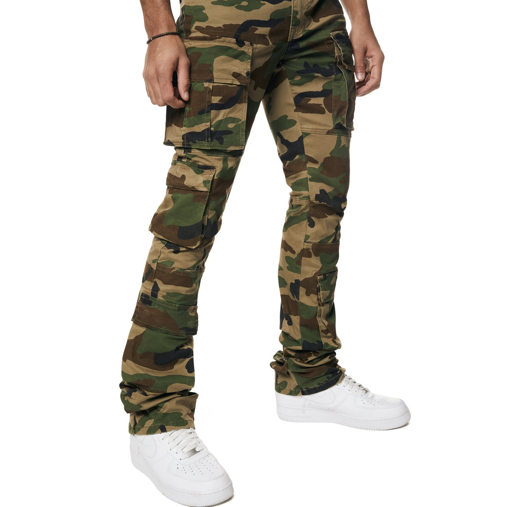 Smoke Rise Utility Multi Pocket Stacked Twill Pants - Wood Camo