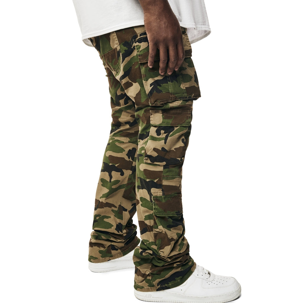 Smoke Rise Big and Tall Big and Tall - Utility Multi Pocket Stacked Twill Pants - Wood Camo