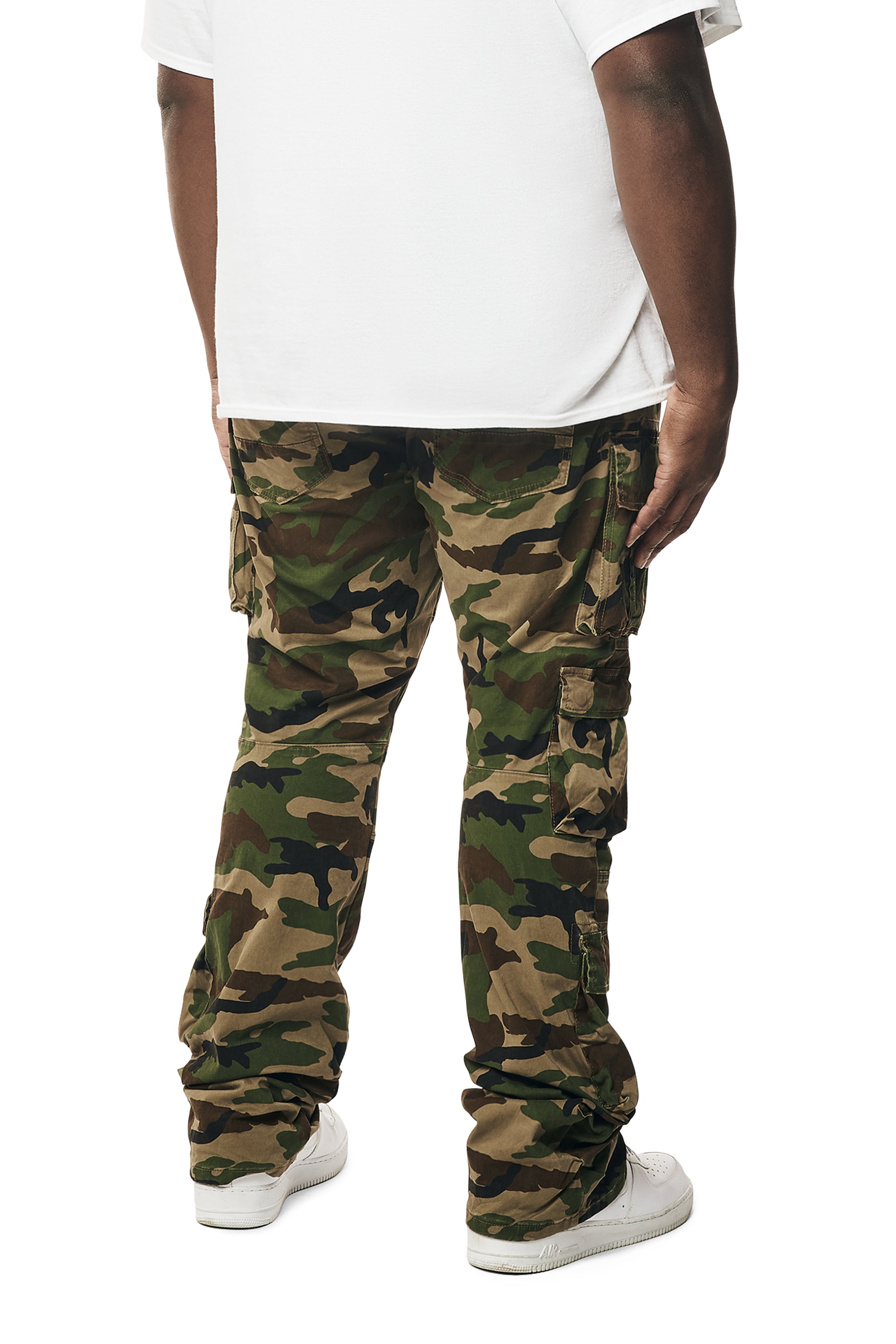 Big and Tall - Utility Multi Pocket Stacked Twill Pants - Wood Camo