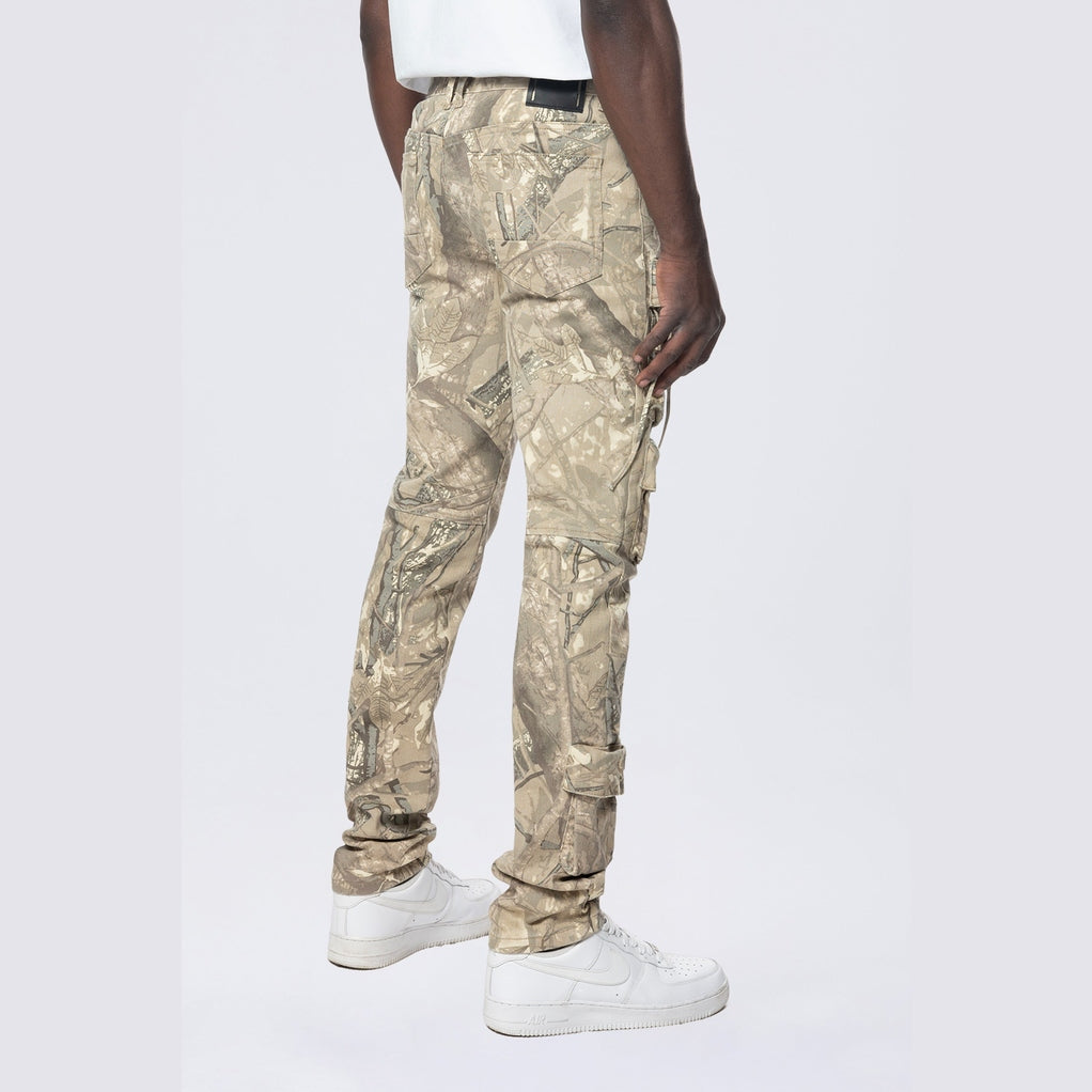 Smoke Rise Slim Multi Cargo Pocket Pants - Khaki Hunting Camo