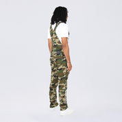 Slim Tapered Utility Twill Overalls - Wood Camo