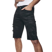 Smoke Rise Essential Jean Shorts - Jet Black